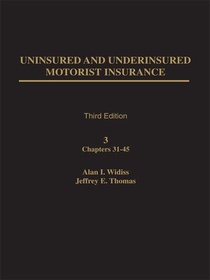 cover image of Uninsured and Underinsured Motorist Insurance